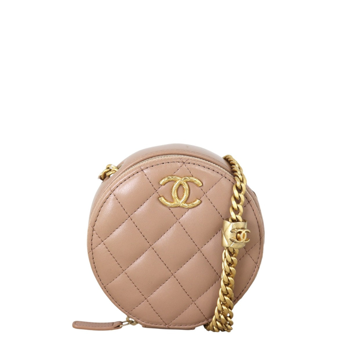 Chanel Coco Crush Round Clutch with Quilted Mini Crossbody Bag
