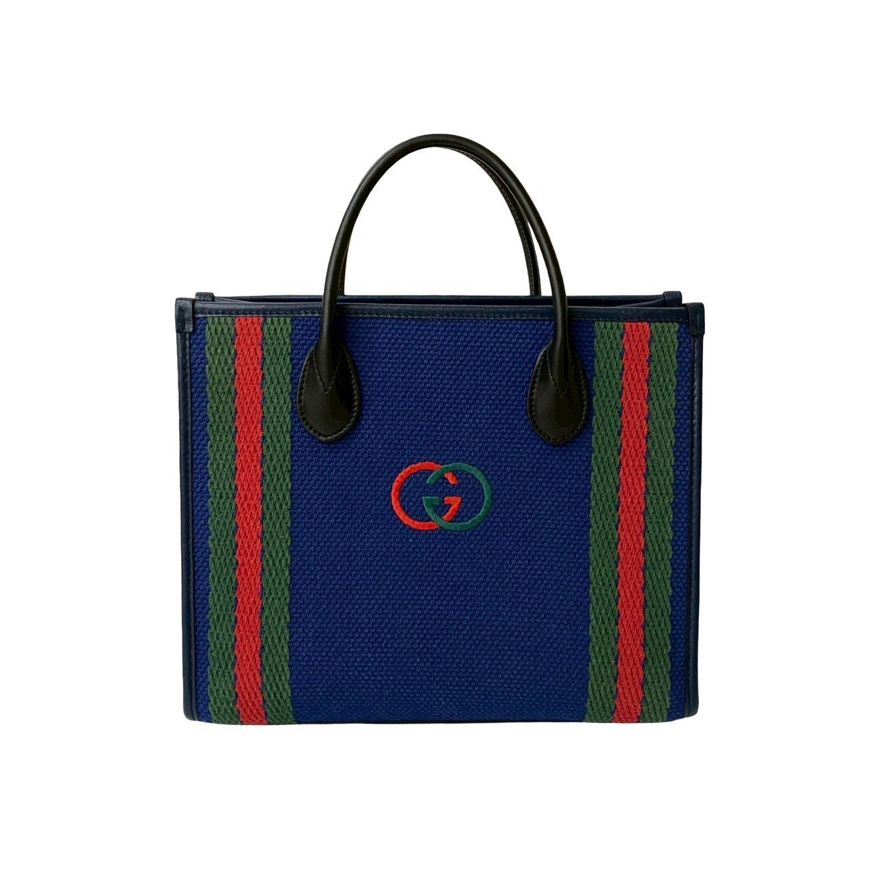 Gucci Sherry line Interlocking G Canvas Blue Handbag