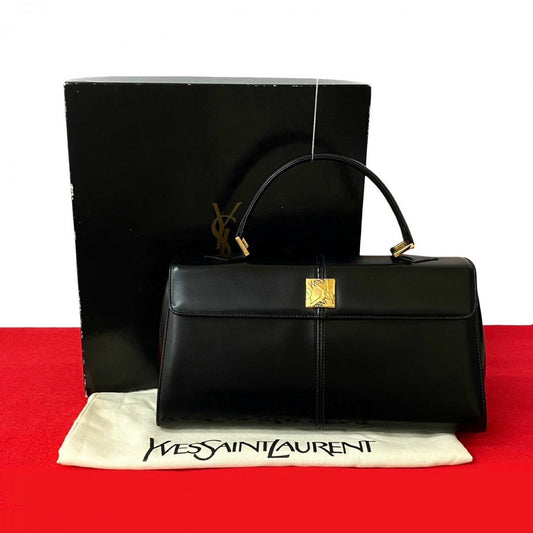 YSL Saint Laurent Yves Handbag Leather Black Travel Bag 250615Jpa415 7