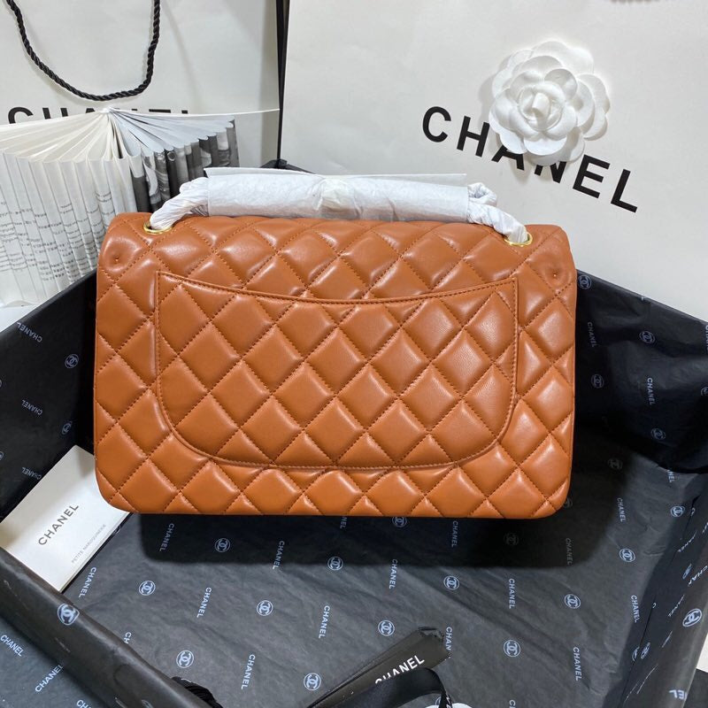 CHLLarge Classic Hardware , ’s Brown Gold Shoulder Bag