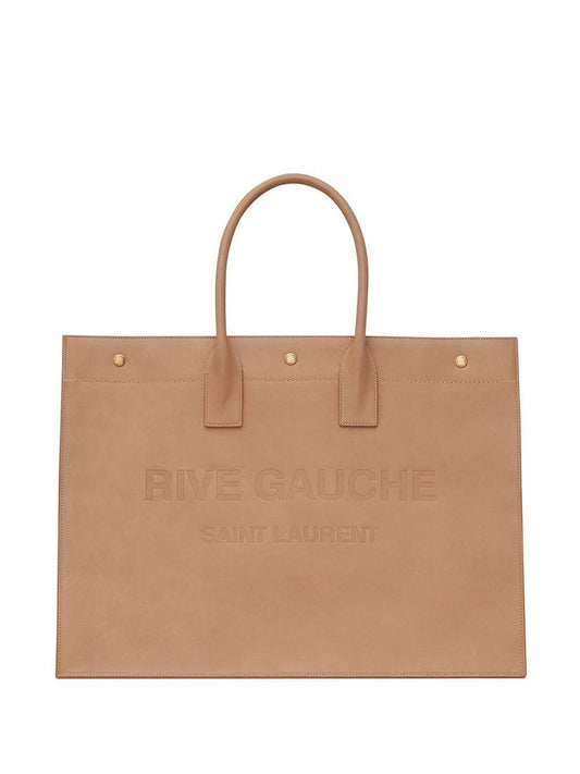 YSL Saint Laurent Trending Men Rive Gauche Tote In Brown Gold Tote Bag