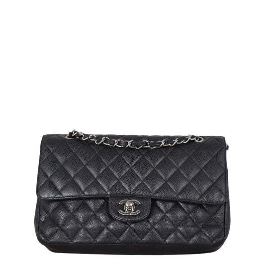 Chanel Classic Double Flap Handbag Quilted Black Shoulder Bag Medium 20102025