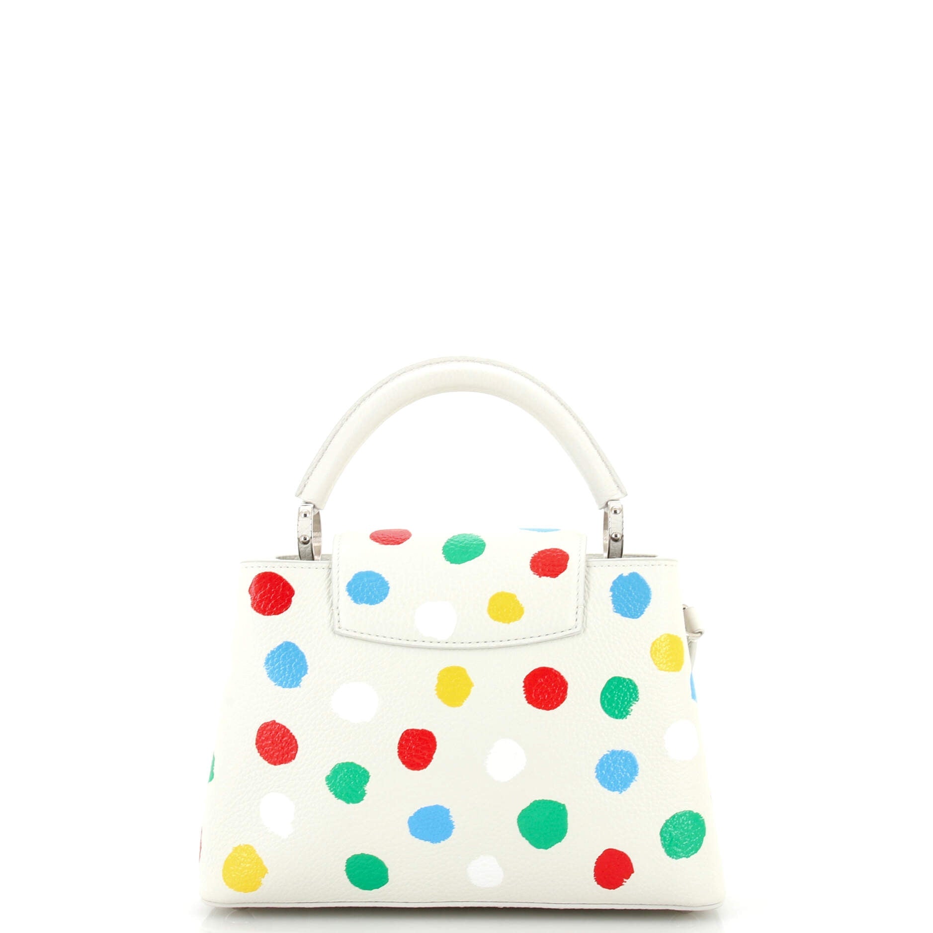 Louis Vuitton Capucines Bag Yayoi Kusama Painted Dots Taurillon Leather Travel Bag