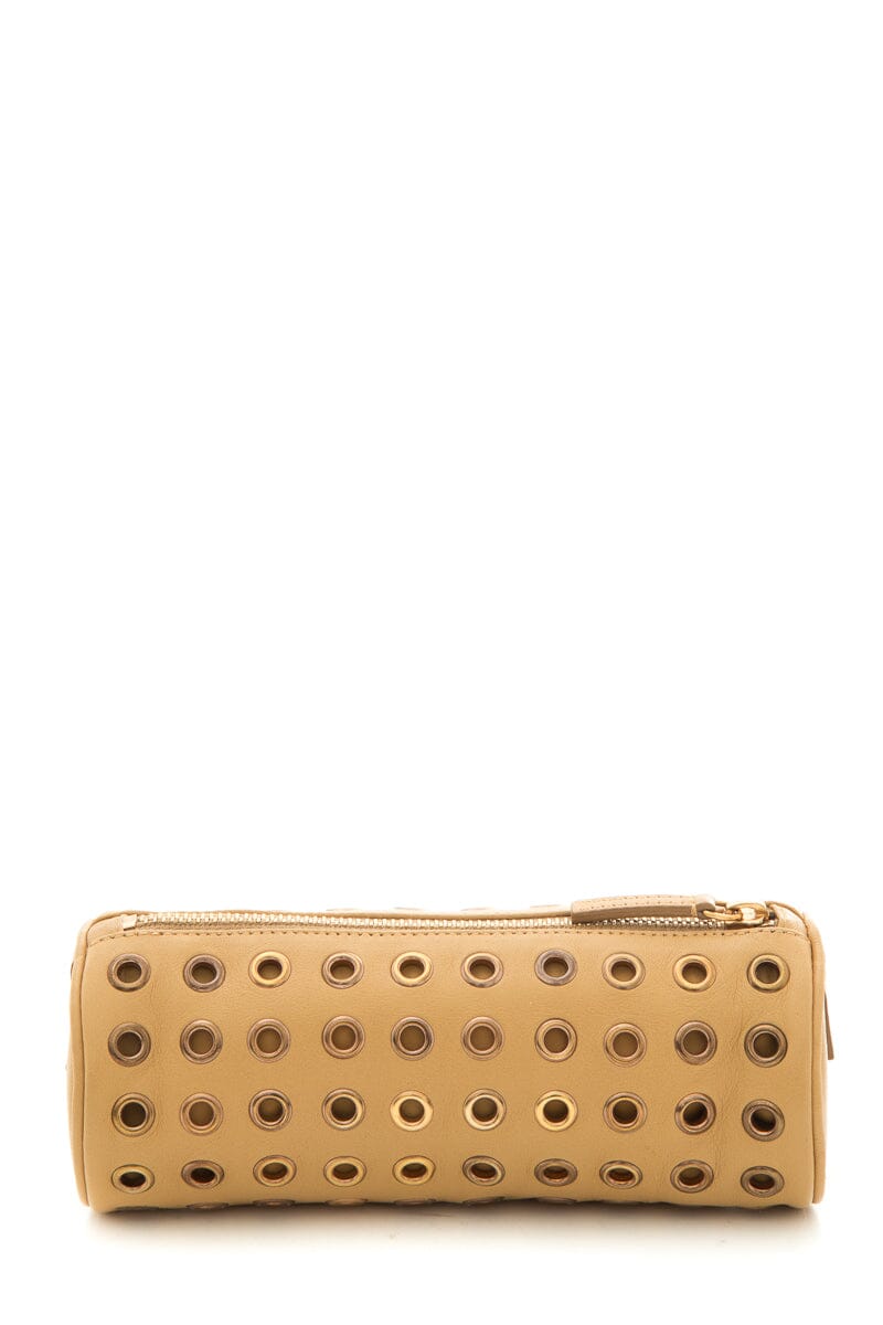 Prada Handbag Pouch Leather Tan
