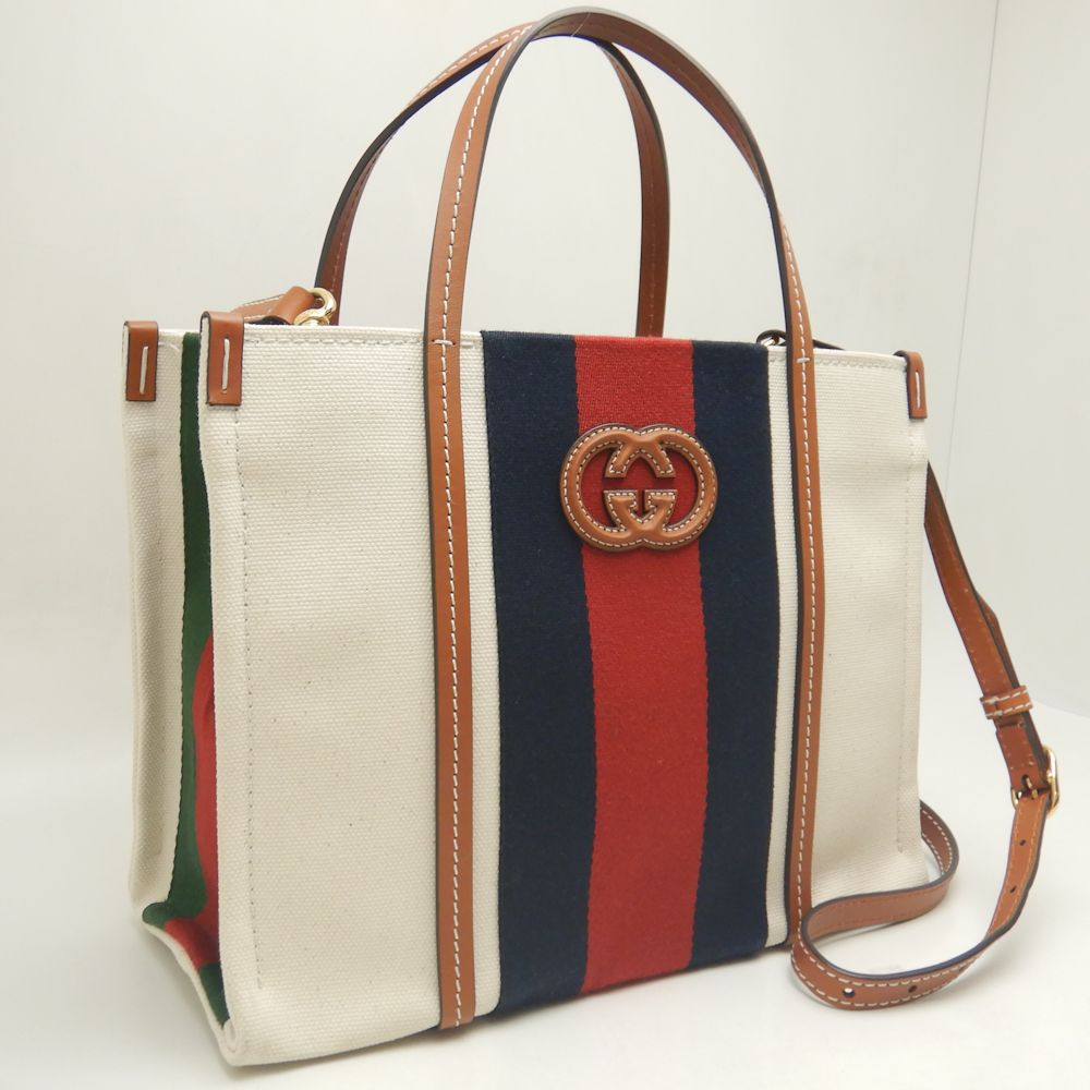 Gucci 2Way Tote Bag Canvas Small