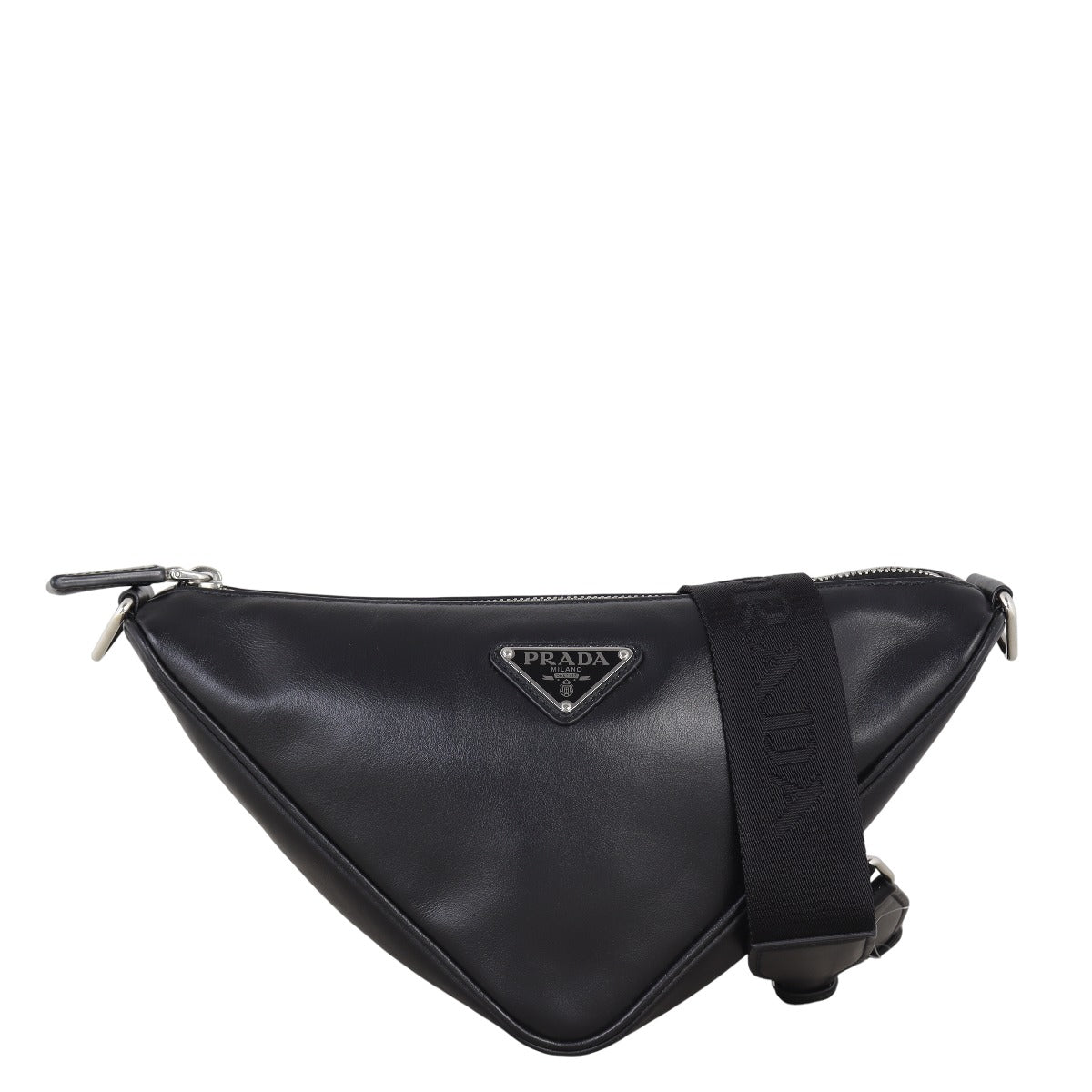 Prada Triangle Shoulder Bag Leather Logo