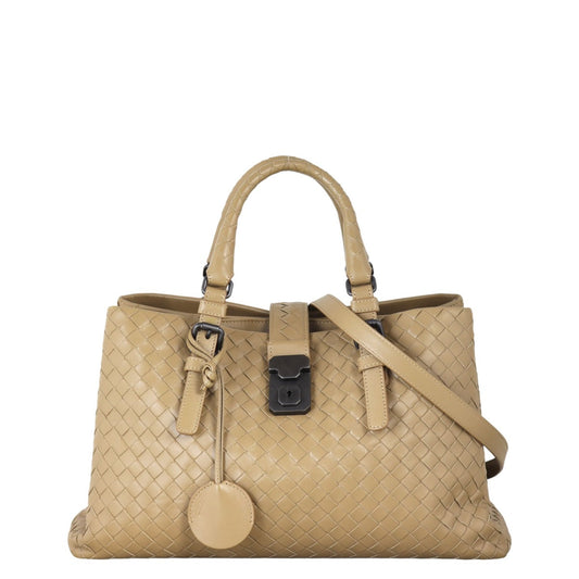 Bottega Veneta Intrecciato Roma Shoulder Bag Small