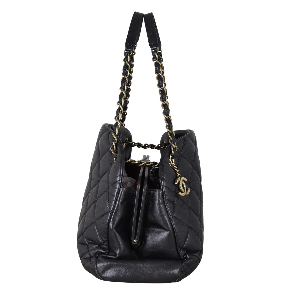 Chanel Mademoiselle Bowler Bag Quilted Black Shoulder Bag