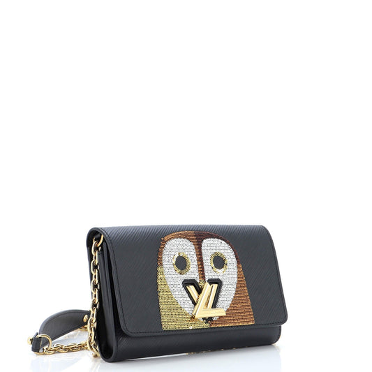 Louis Vuitton Twist Wallet Epi With Sequins Clutch Bag Leather Chain