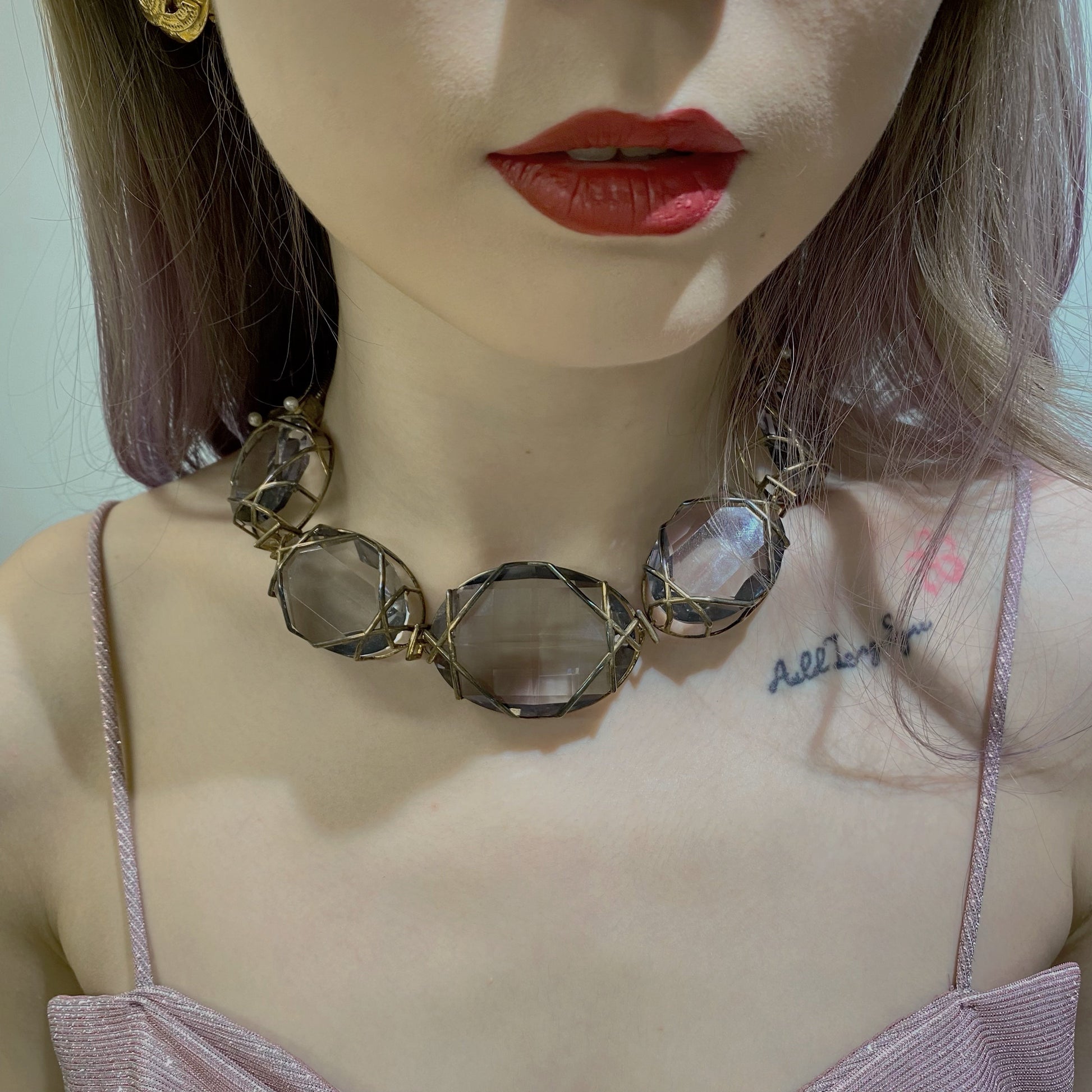 Dior Handbag Crystal necklace Jewelry