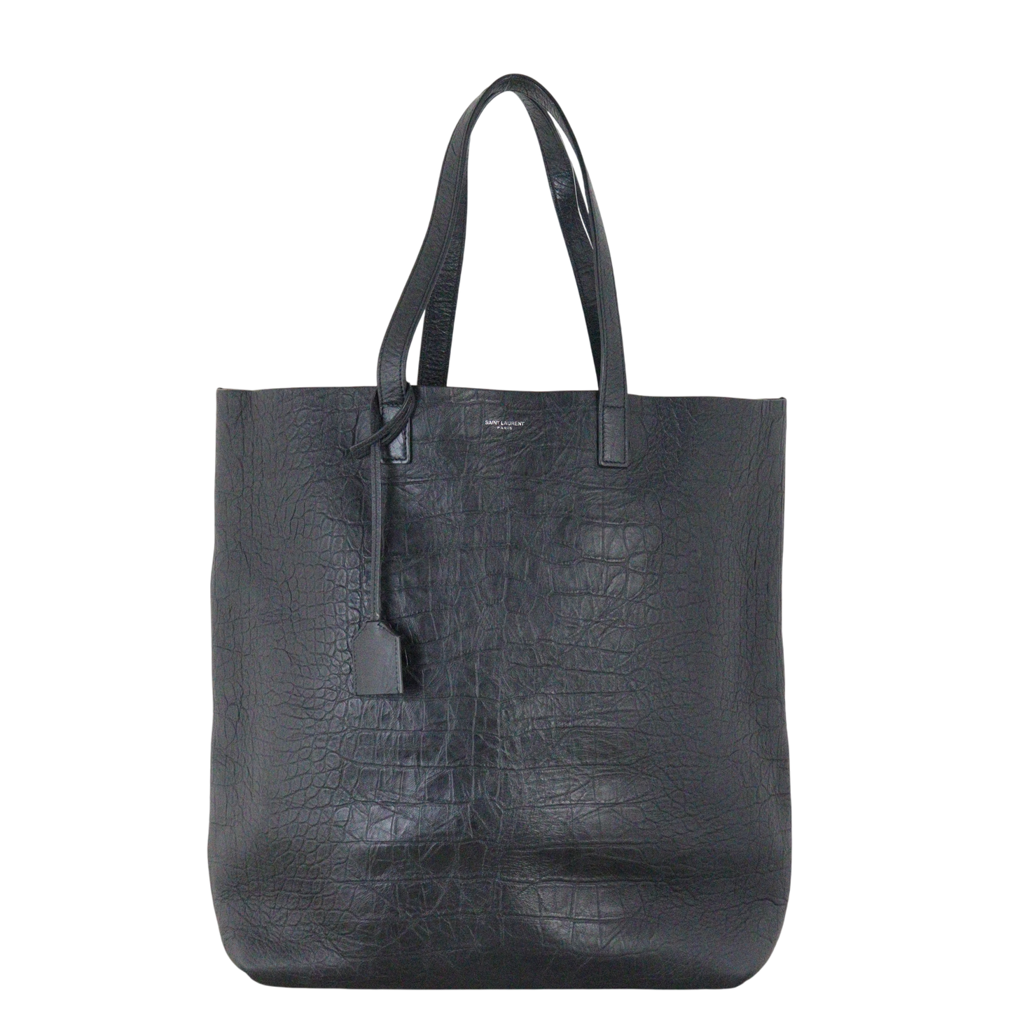 YSL Saint Laurent Saint Laurent Shopping Tote Croc Embossed Tote Bag