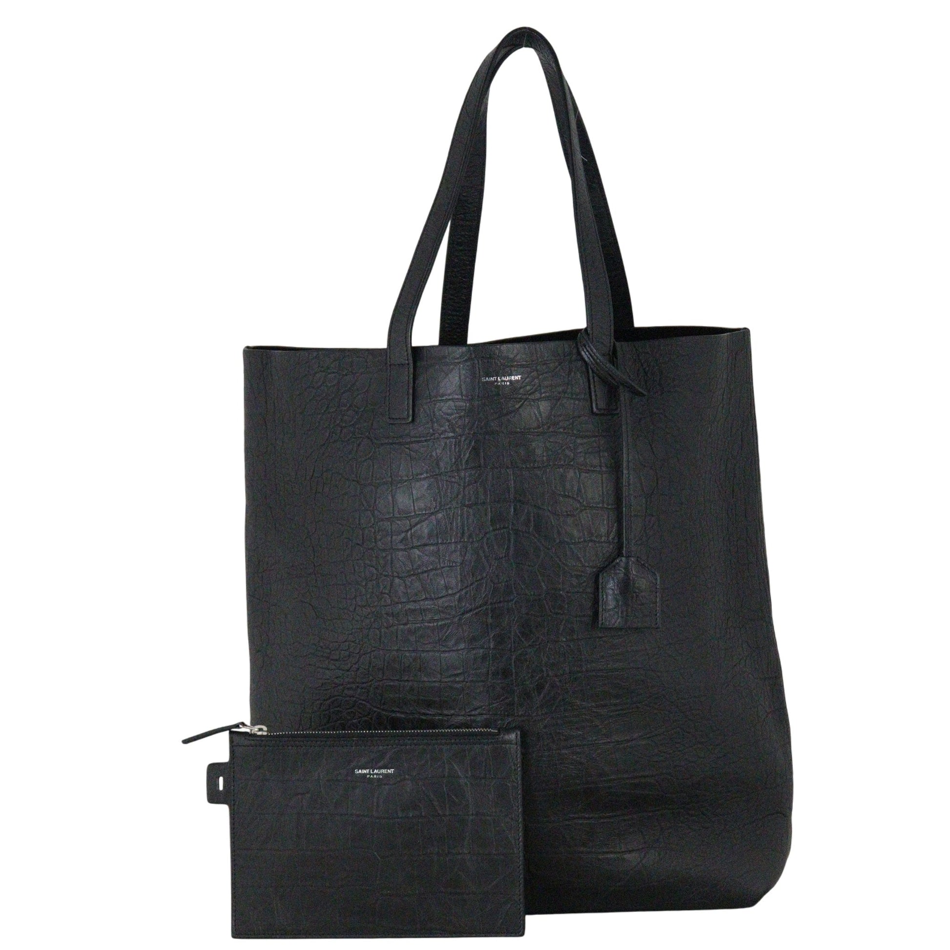 YSL Saint Laurent Saint Laurent Shopping Tote Croc Embossed Tote Bag