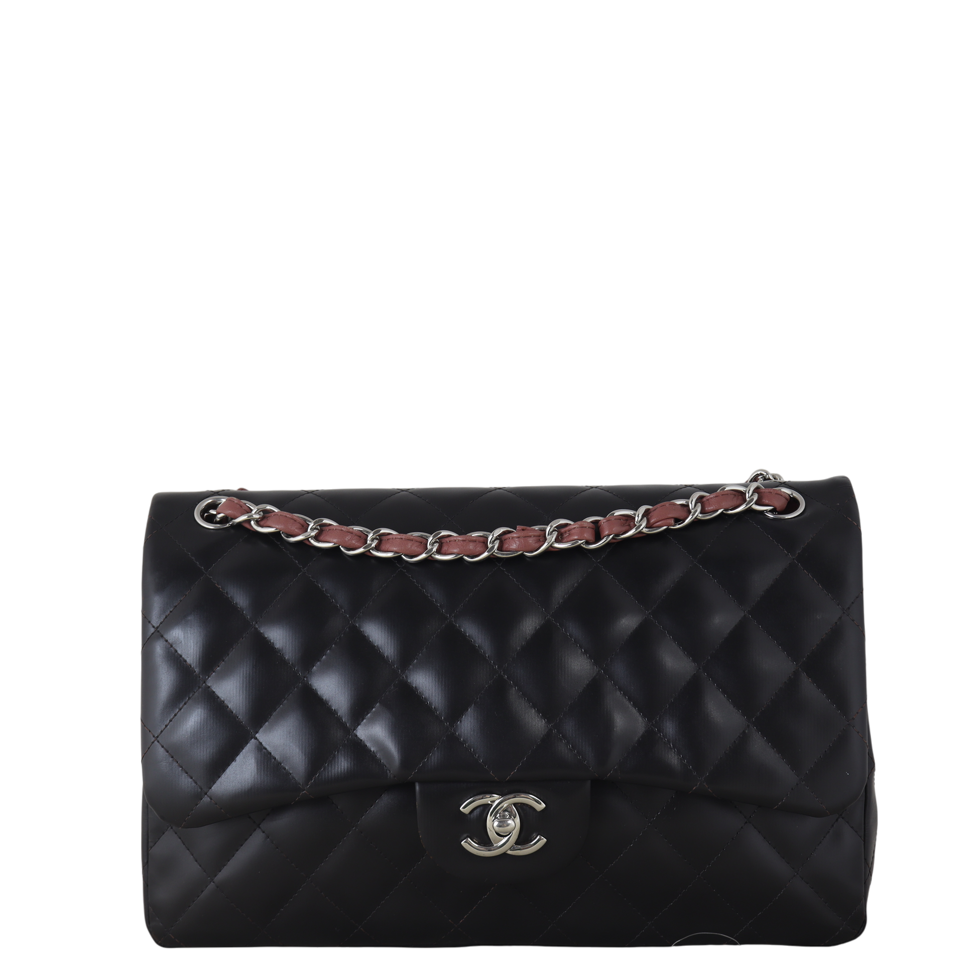 Chanel Classic Double Jumbo Handbag Quilted Black Crossbody Bag Jumbo 10112025