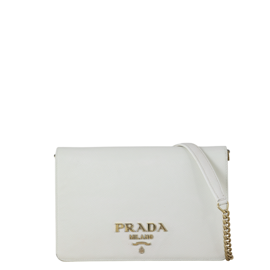 Prada Crossbody Bag Bag 2 Saffiano White Mini Shoulder Bag
