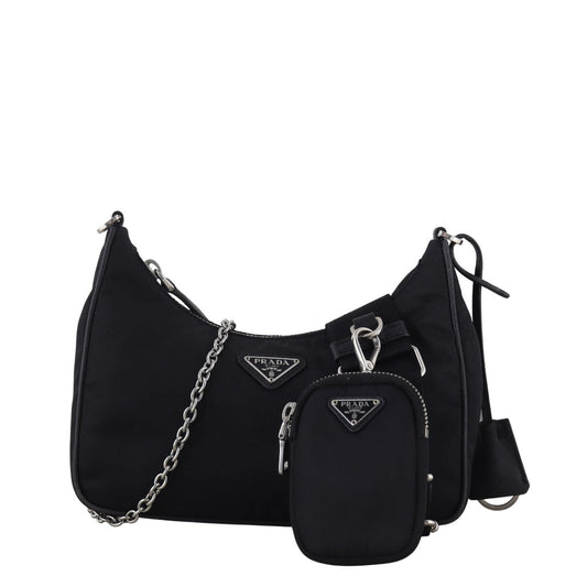 Prada Crossbody Bag Re-Edition Tessuto Shoulder Bag 13 Nylon Black