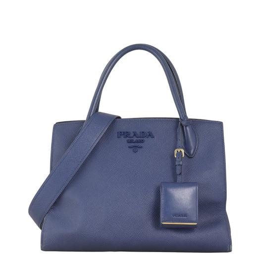 Prada Saffiano Cuir Monochrome Bag Medium Travel Bag