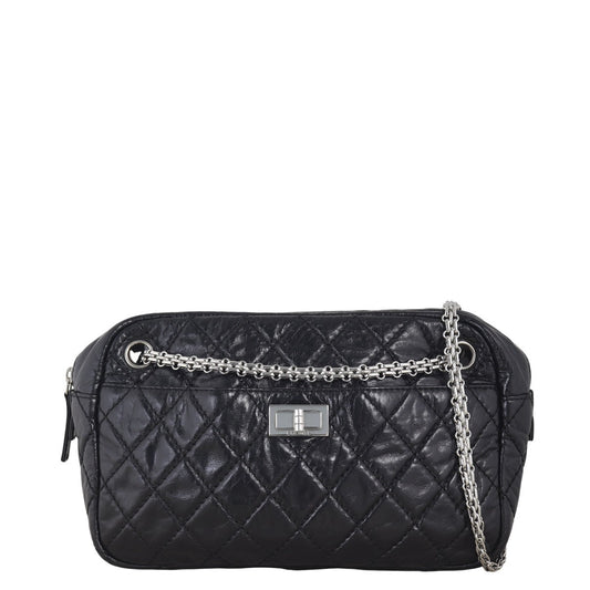 Chanel Reissue 2.55 Camera Bag Quilted Black Crossbody Bag