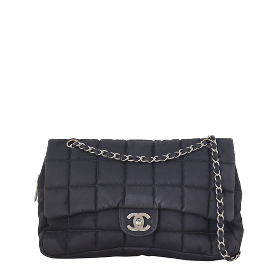 Chanel Chocolate Bar Bag Nylon Quilted Shoulder Bag