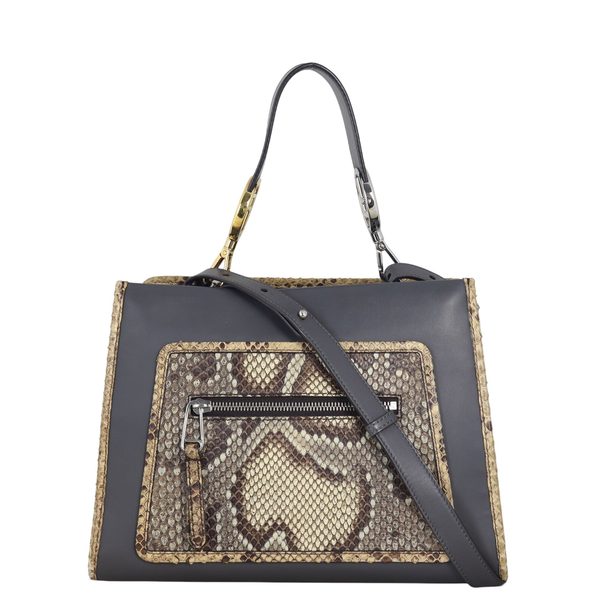 Fendi Tote Bag Runaway Tote Python Small Shoulder Bag