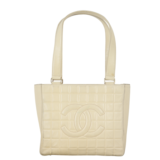 Chanel Chocolate Bar Tote Quilted Shoulder Bag