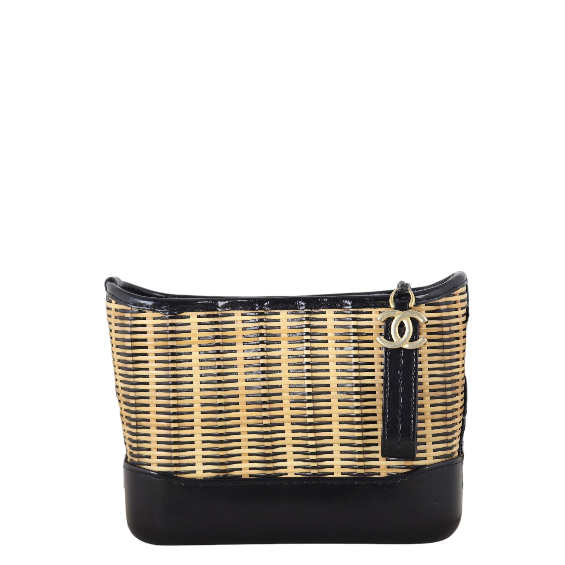 Chanel Gabrielle Hobo Rattan Black Crossbody Bag