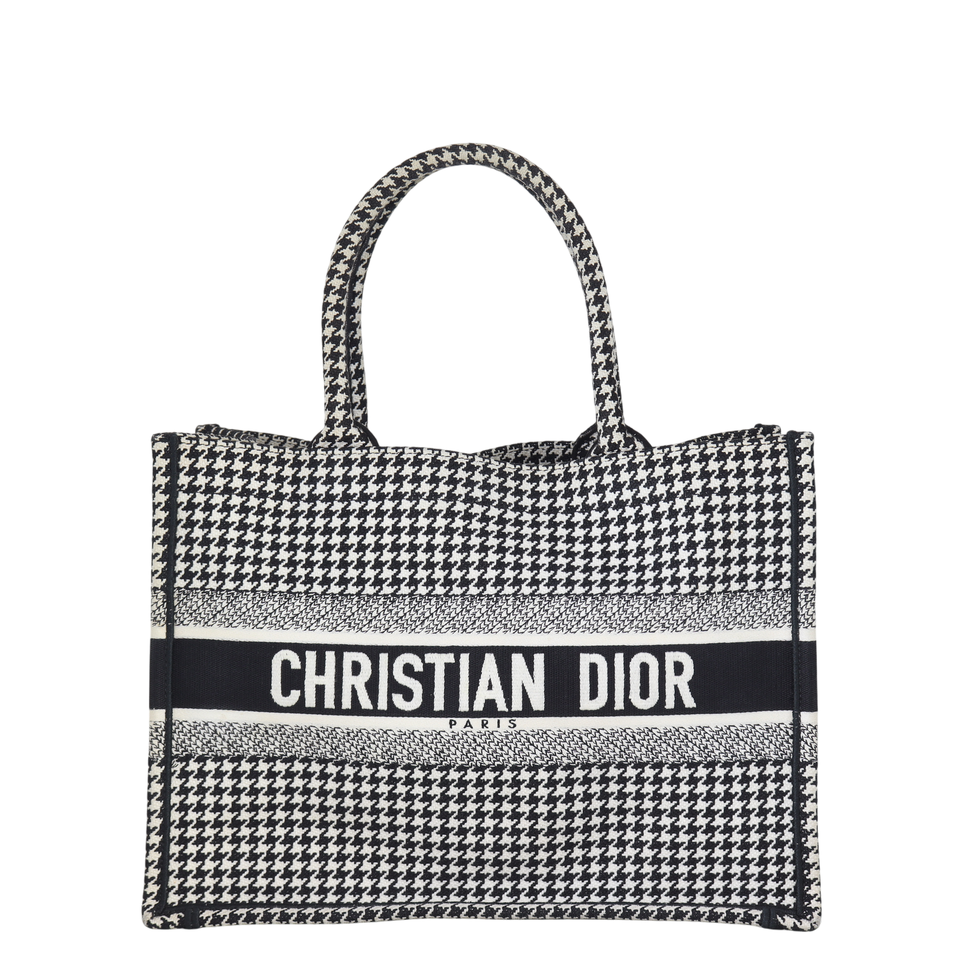 Dior Book Tote Houndstooth Handbag Medium Tote Bag