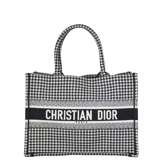 Dior Book Tote Houndstooth Handbag Medium Tote Bag