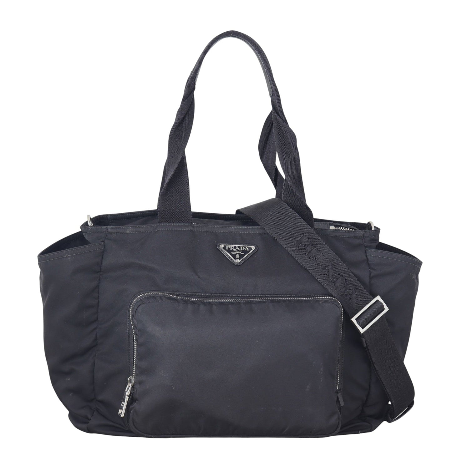 Prada Tote Bag Tessuto Bag 2 Nylon Black Baby Shoulder Bag
