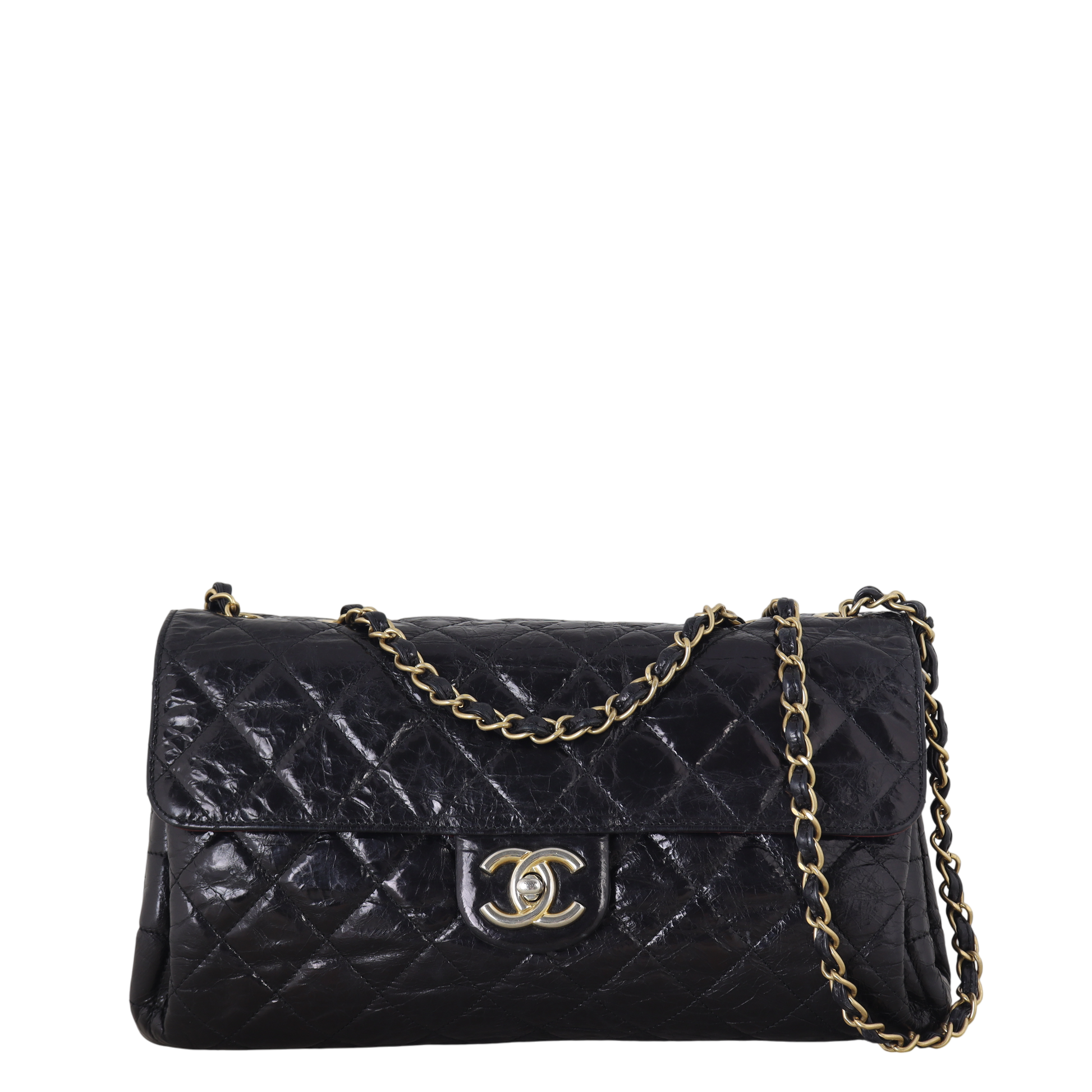 Chanel CC Three-Pouch Bag Quilted Black Shoulder Bag