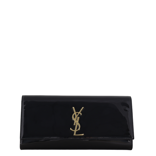 YSL Saint Laurent Kate Clutch Patent Monogram Clutch Bag