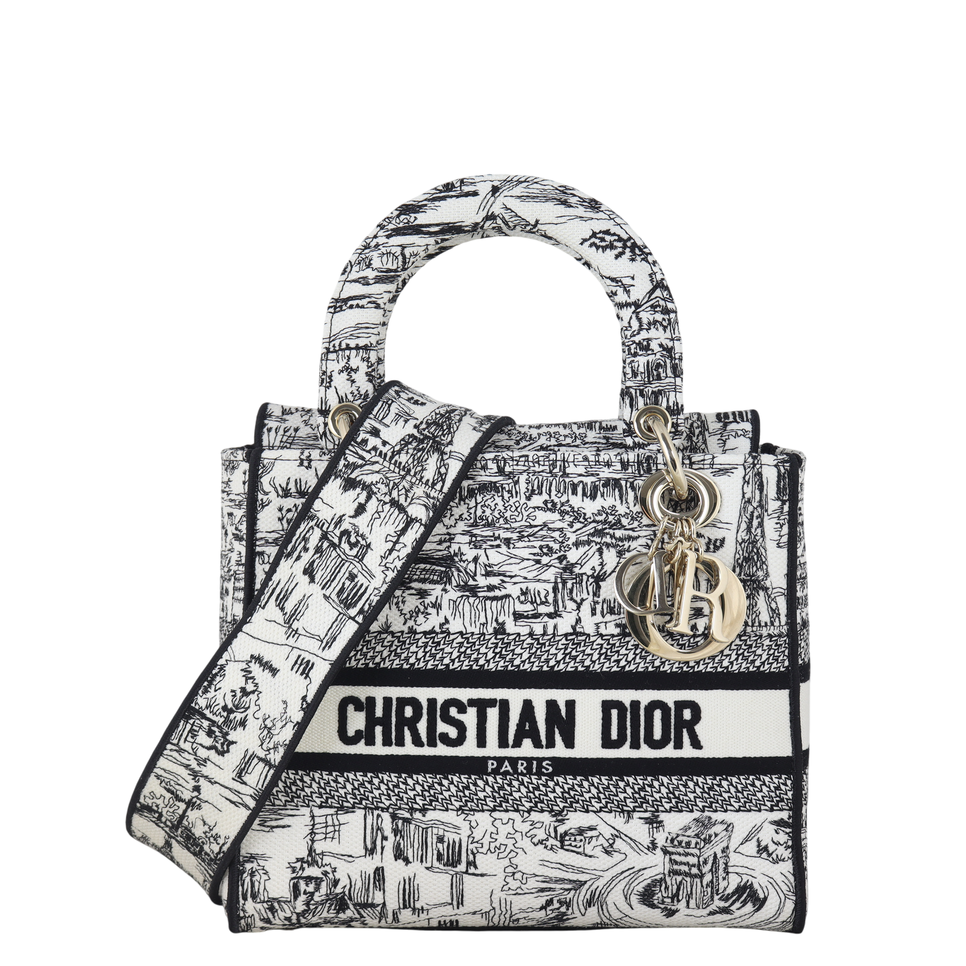 Dior Lady D Lite Handbag Medium Travel Bag