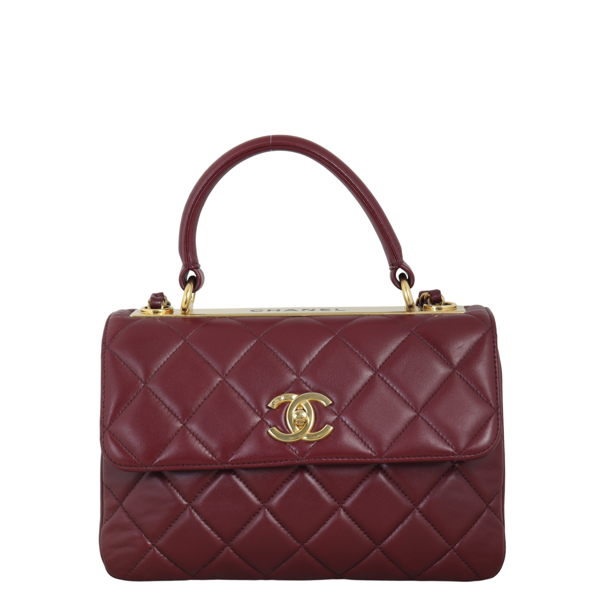 Chanel CC Trendy Handbag Quilted Red Crossbody Bag