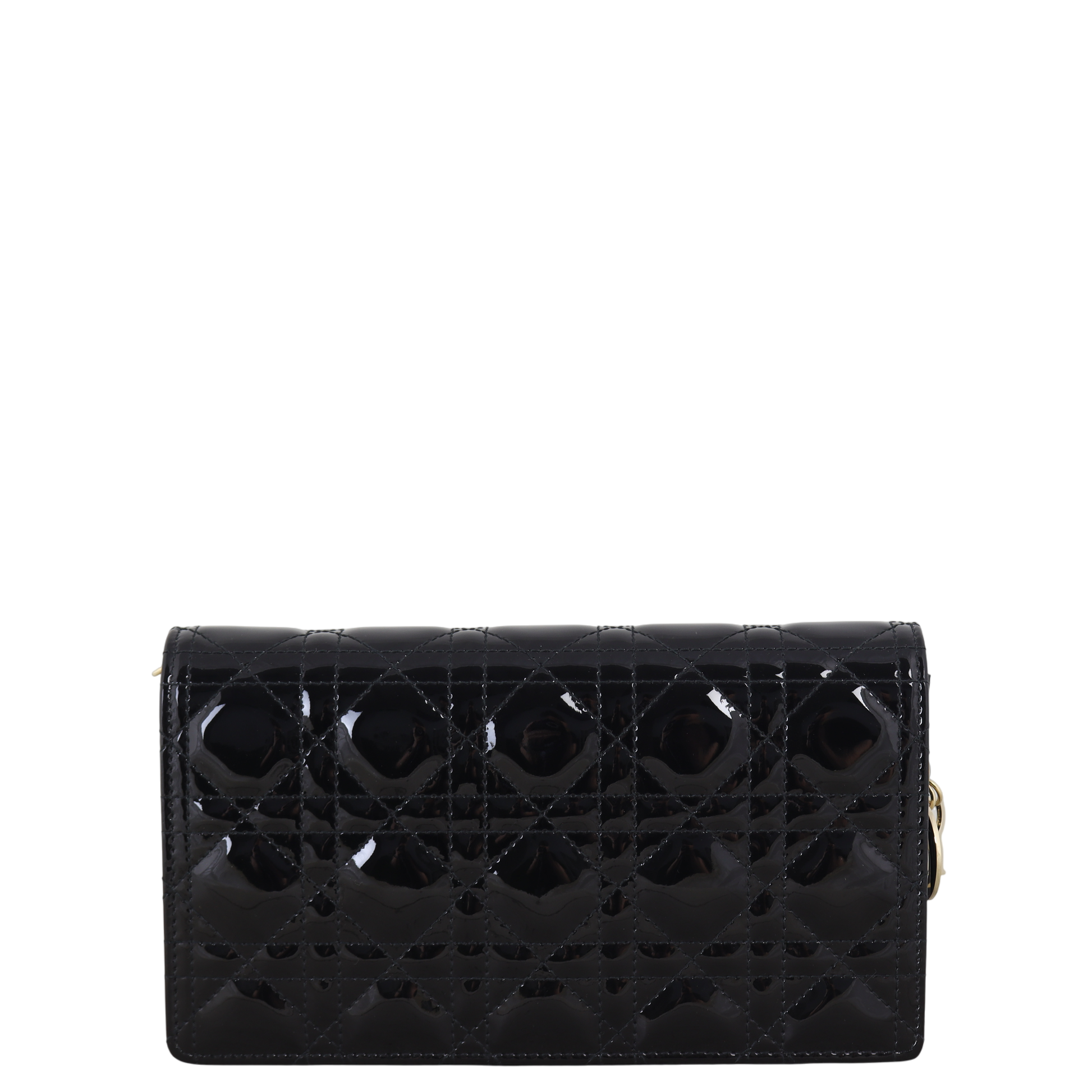 Dior Lady Patent Cannage Pouch Handbag Travel Bag