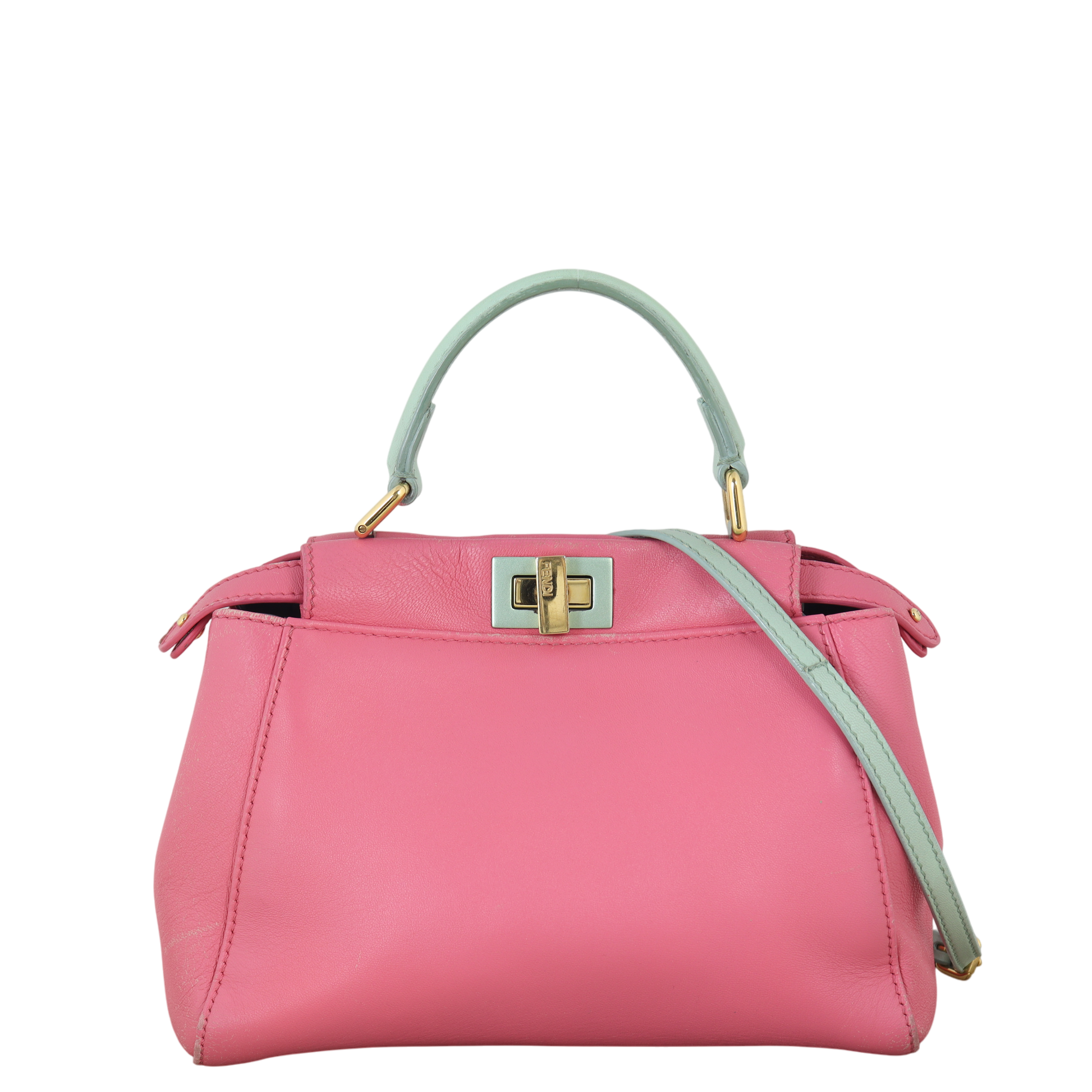Fendi Crossbody Bag Peekaboo 3 Pink Mini Shoulder Bag
