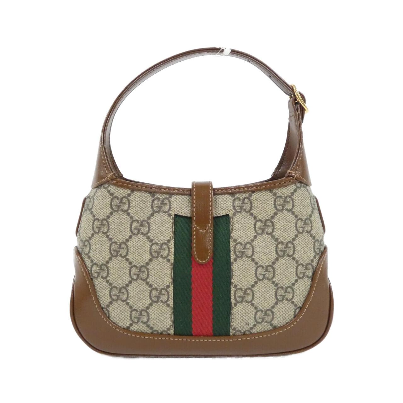 Gucci Jackie Supreme Shoulder Bag Leather Canvas