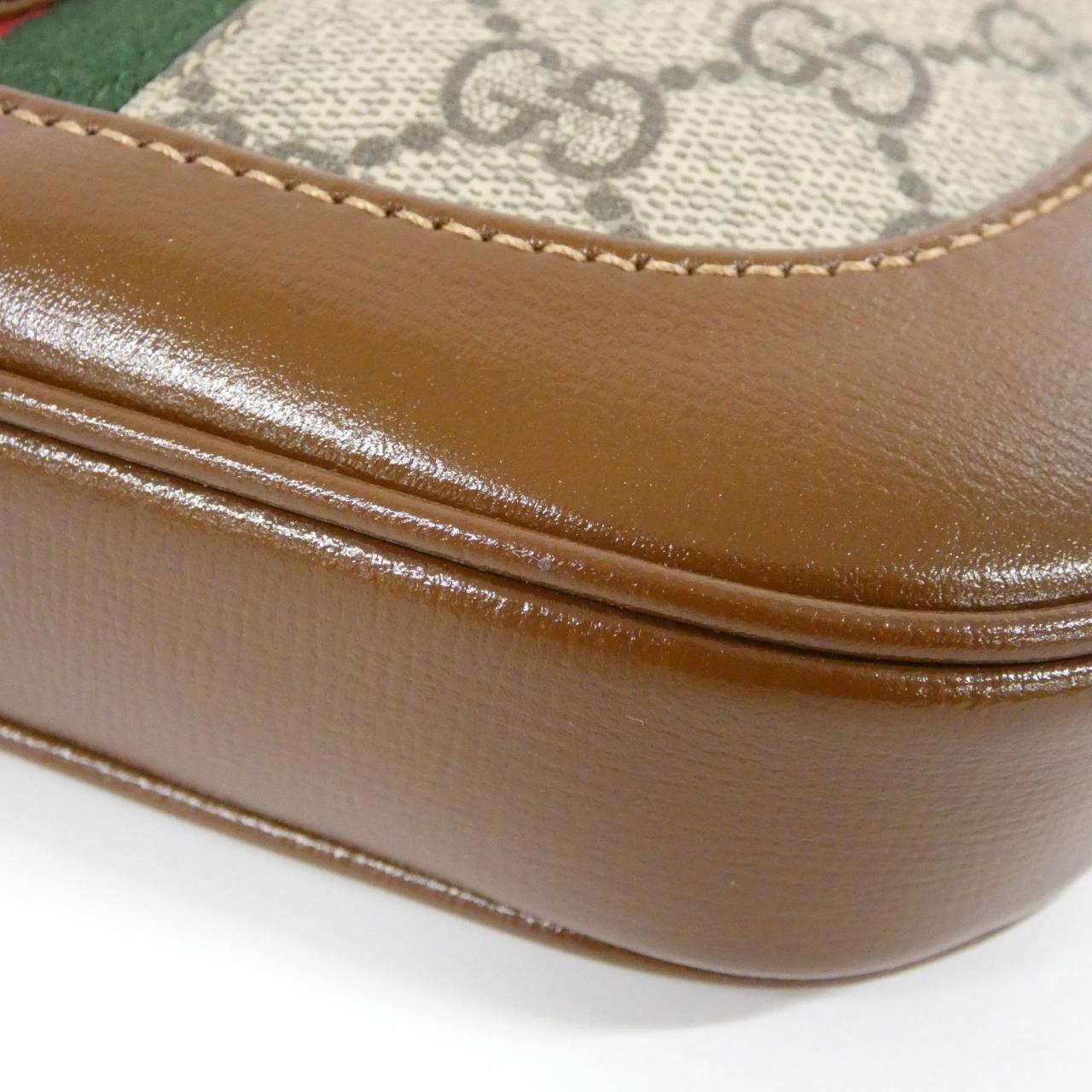 Gucci Jackie Supreme Shoulder Bag Leather Canvas
