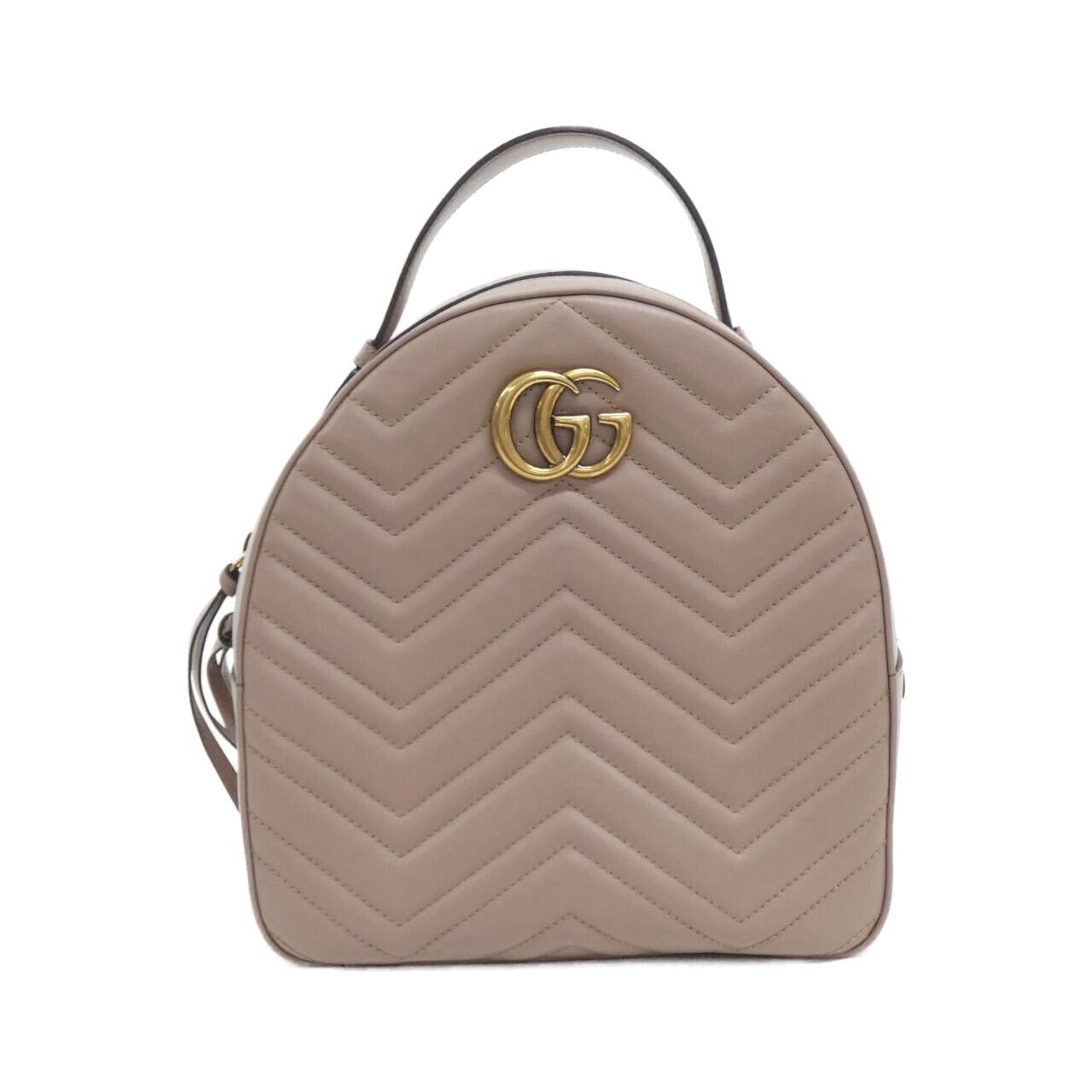 Gucci Marmont Quilting Chevron Backpack Leather