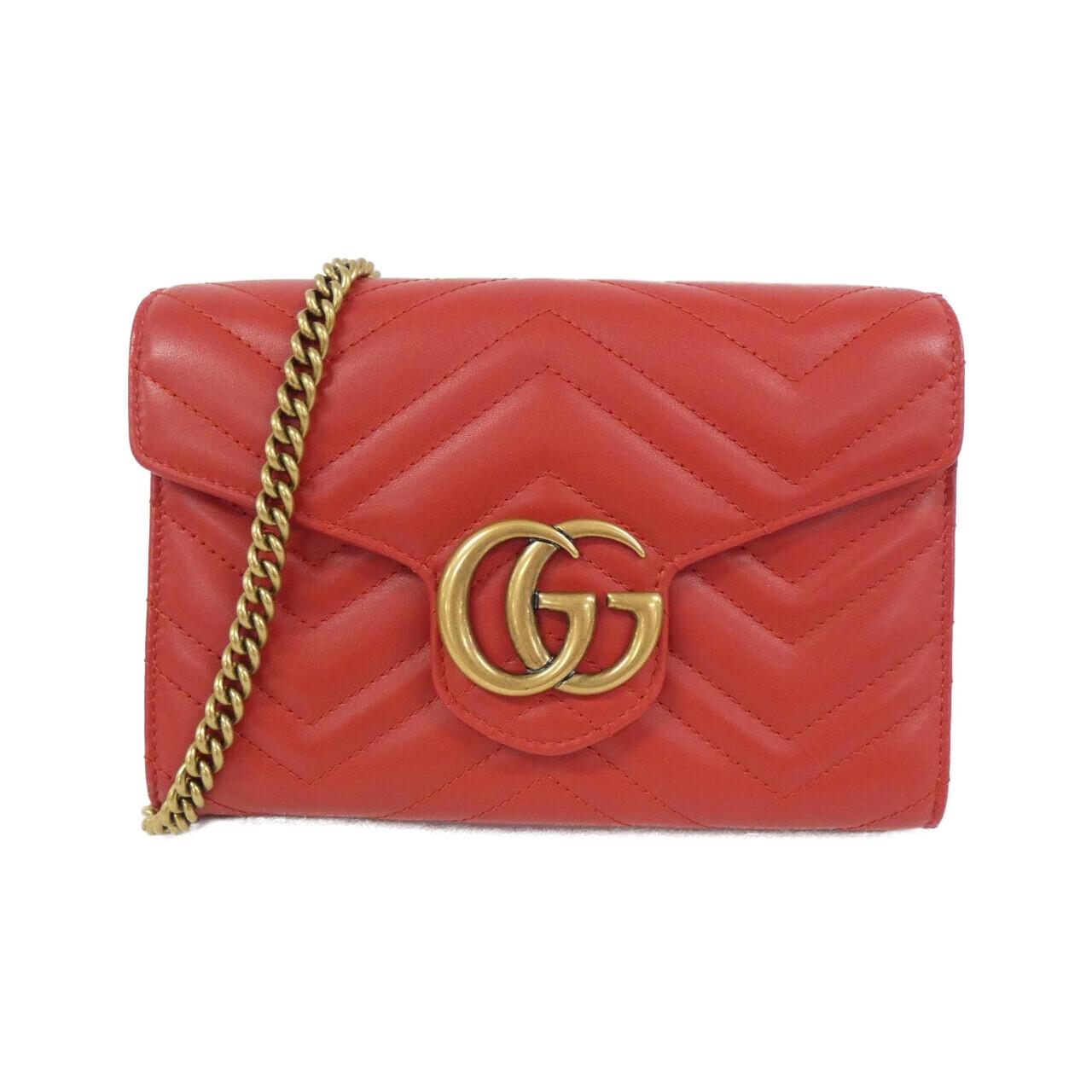 Gucci Marmont Quilting Chevron Shoulder Bag Leather Bag 2