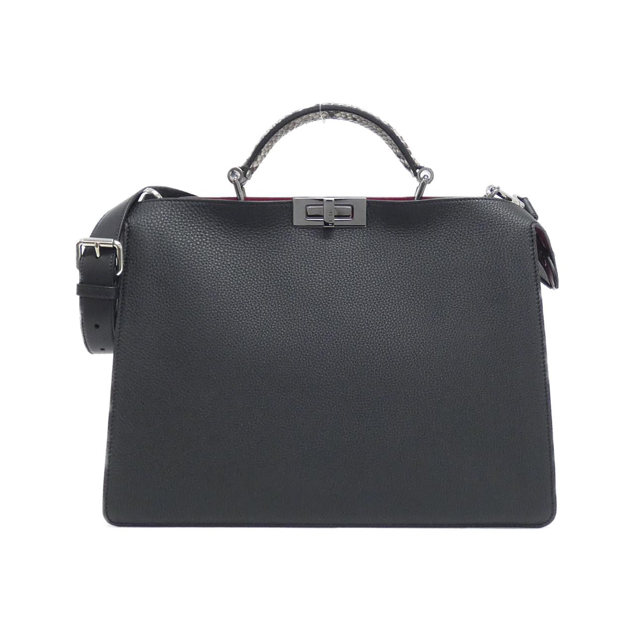 Fendi Peekaboo See Bag Leather Medium Travel Bag