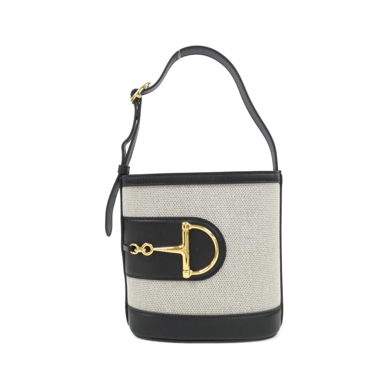 Gucci Shoulder Bag Leather Canvas 52