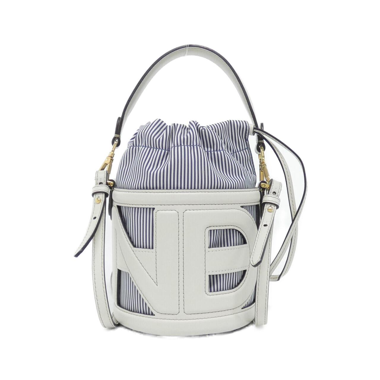 Fendi Step Out Bag Leather Canvas Small Travel Bag