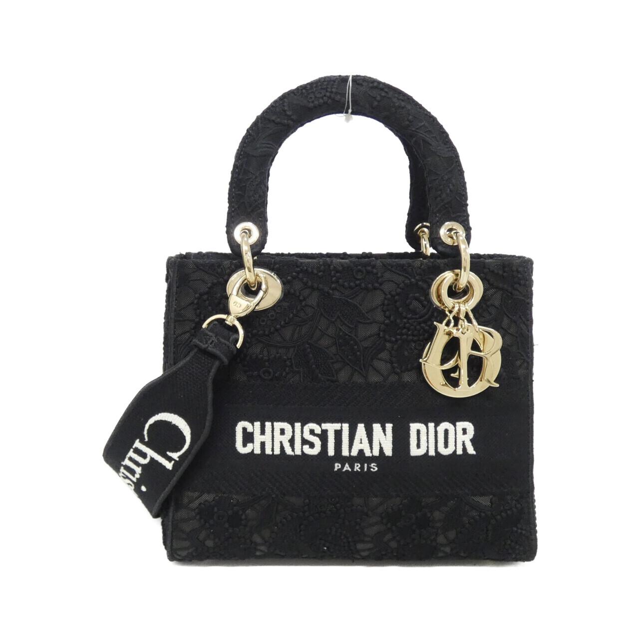 Dior Christian Lace Lady Lite Bag Canvas Travel Bag