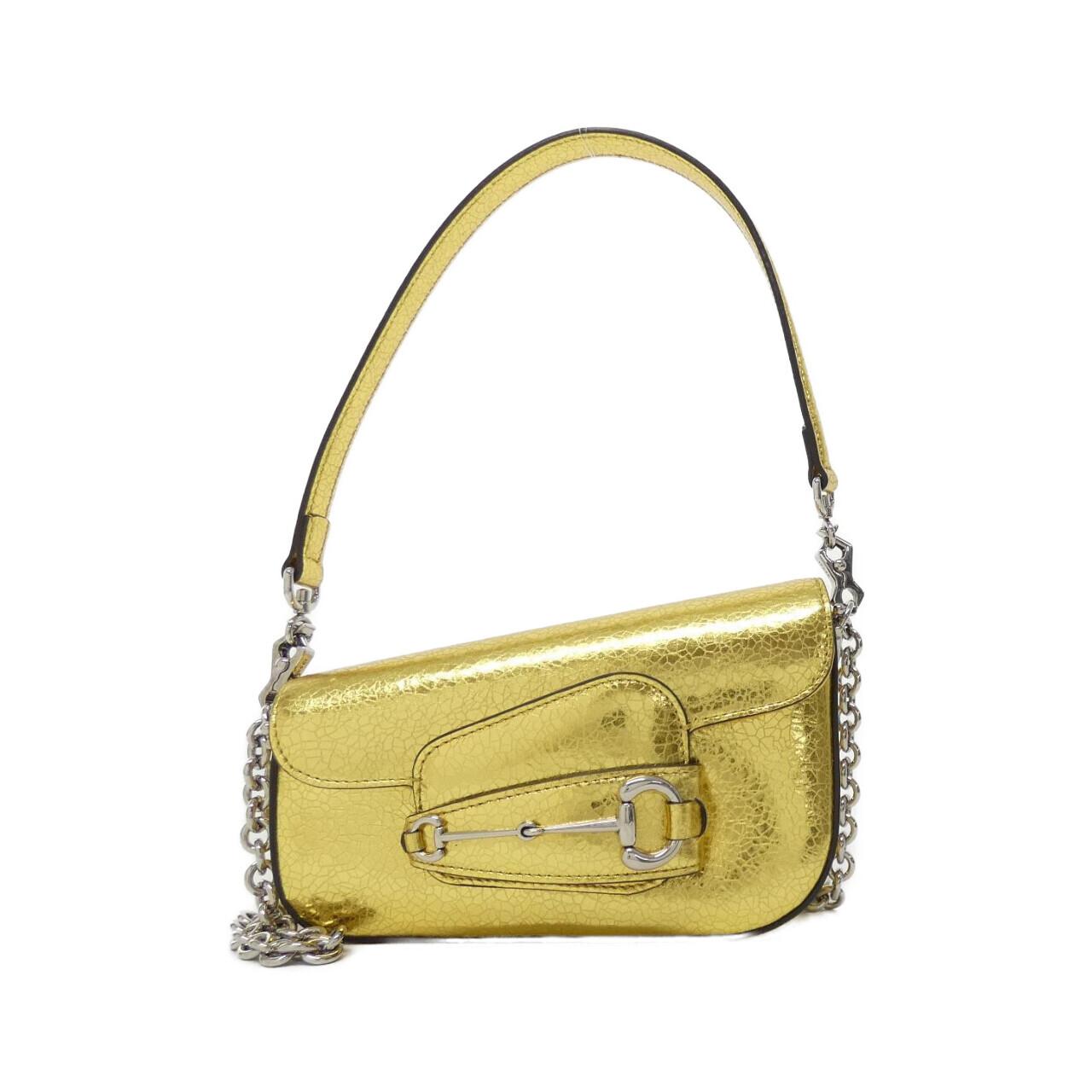 Gucci Cracked Shoulder Bag Leather