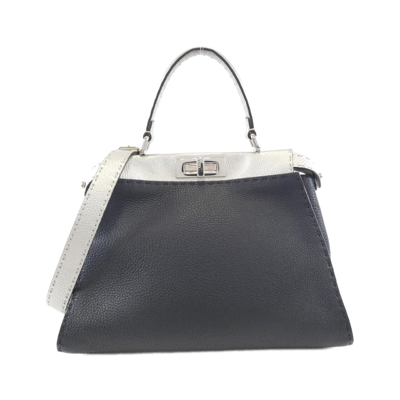Fendi Selleria Peekaboo Calf Bag Leather Calf Leather Travel Bag