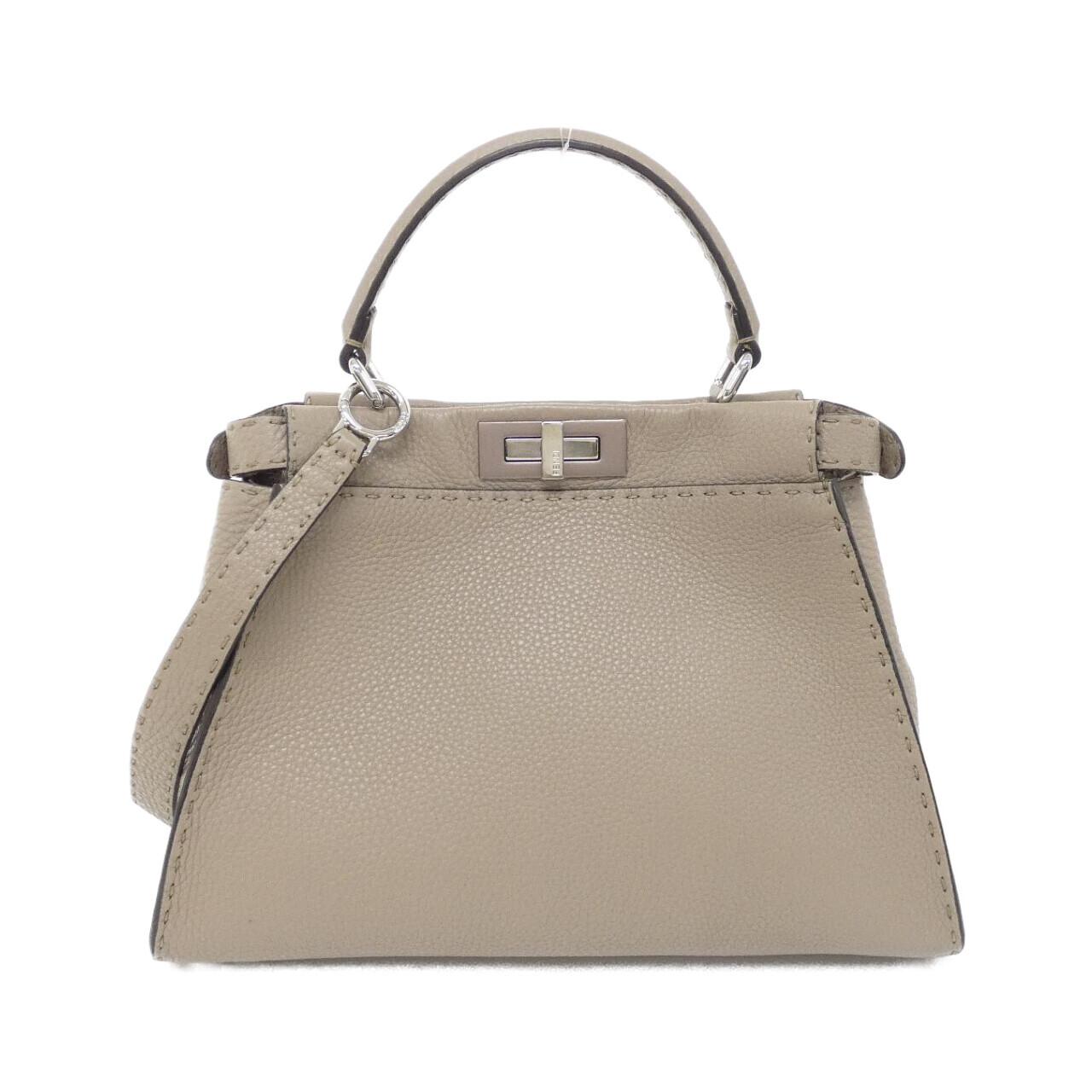 Fendi Selleria Peekaboo Calf Handbag Travel Bag Selleria Calf Bag