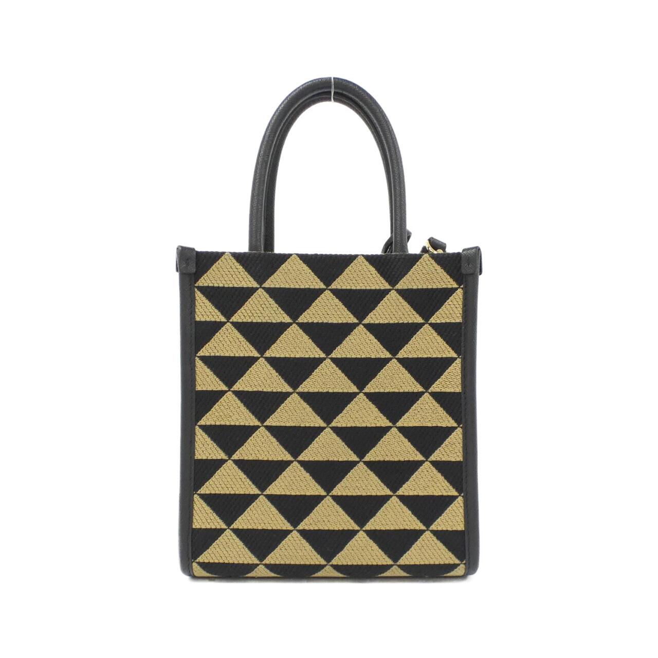 Prada 1Ba355 Triangolo Jacquard Shoulder Bag
