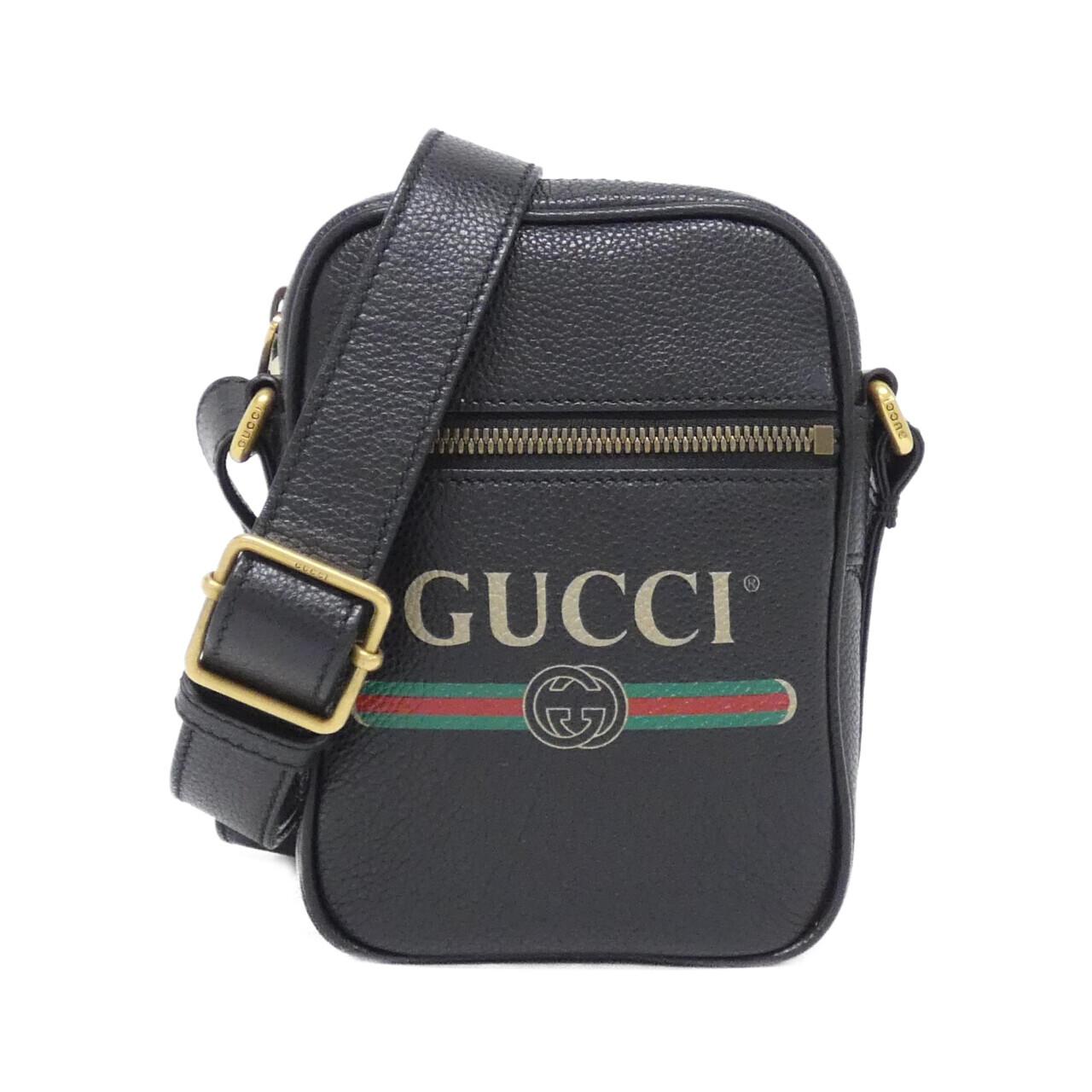 Gucci Print Shoulder Bag Leather Bag 1
