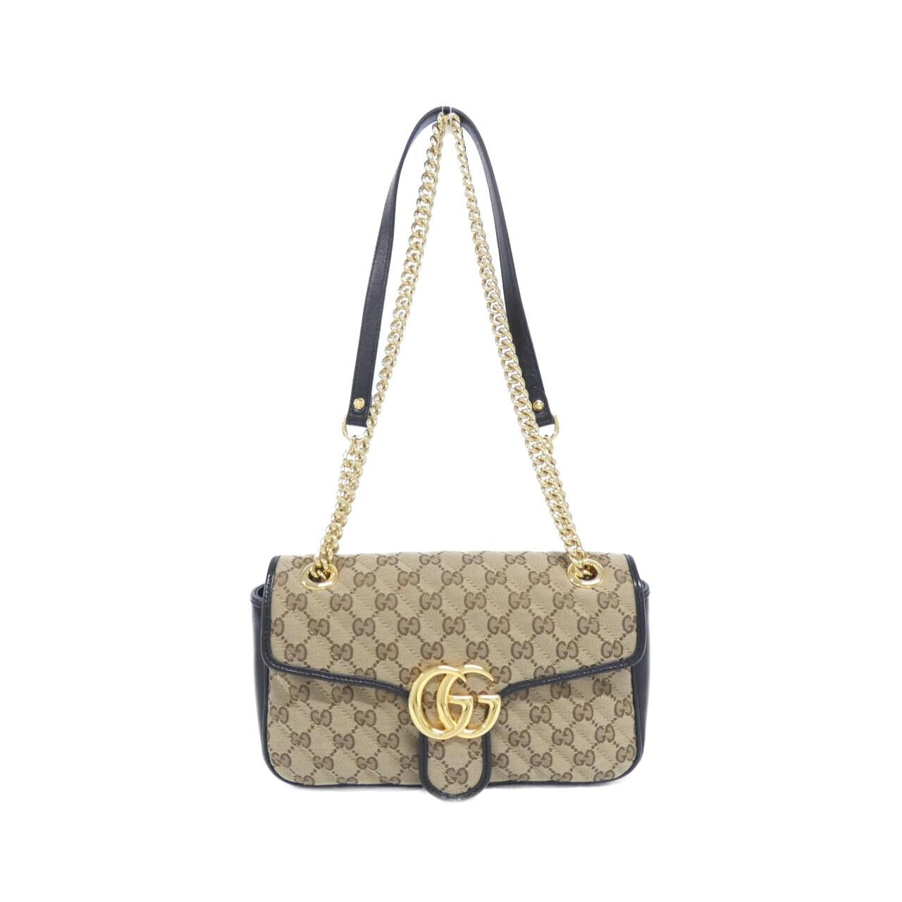 Gucci Marmont Shoulder Bag Leather Canvas 4
