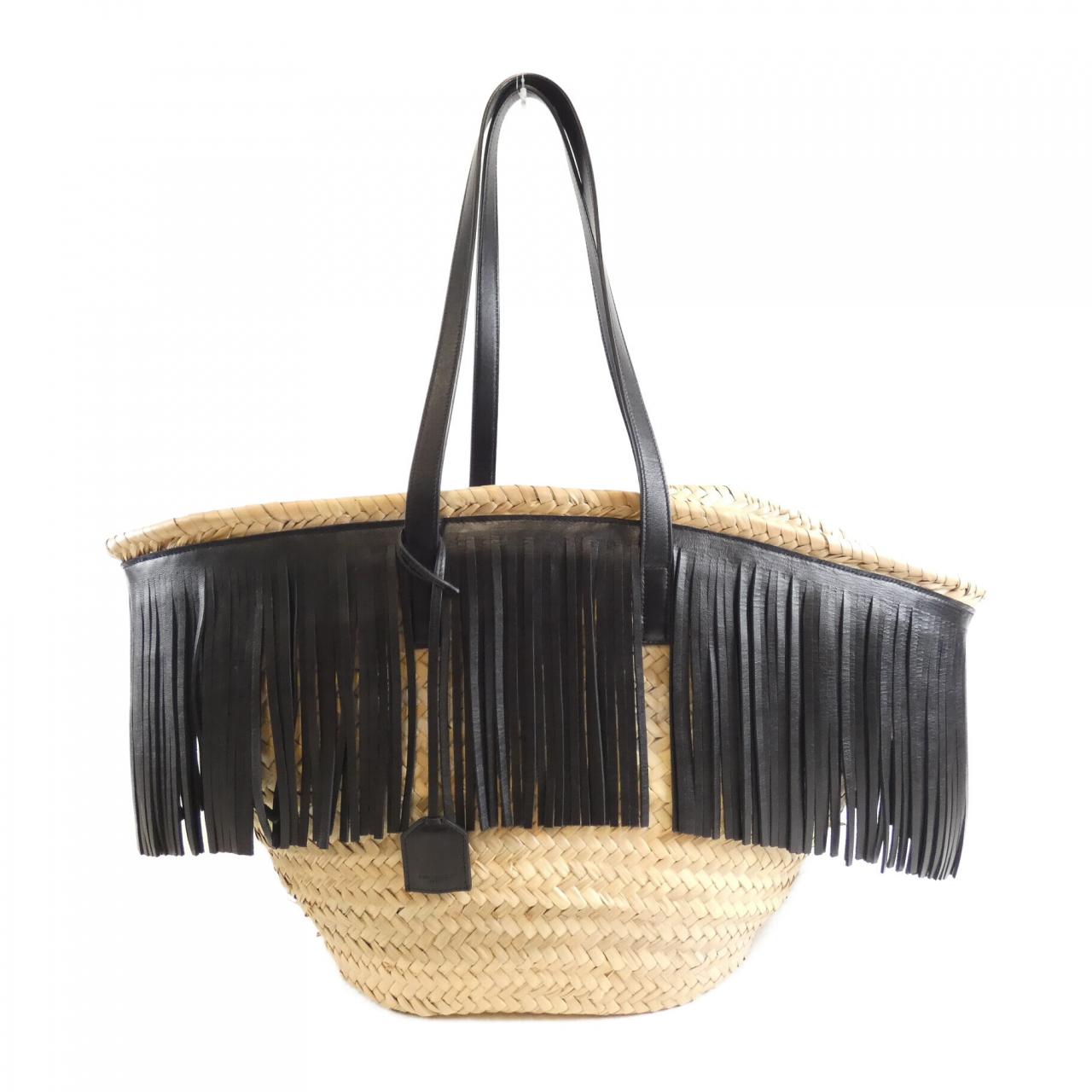 YSL Saint Laurent Saint Laurent 418414 Jbk4E Raffia Leather Bag Travel Bag