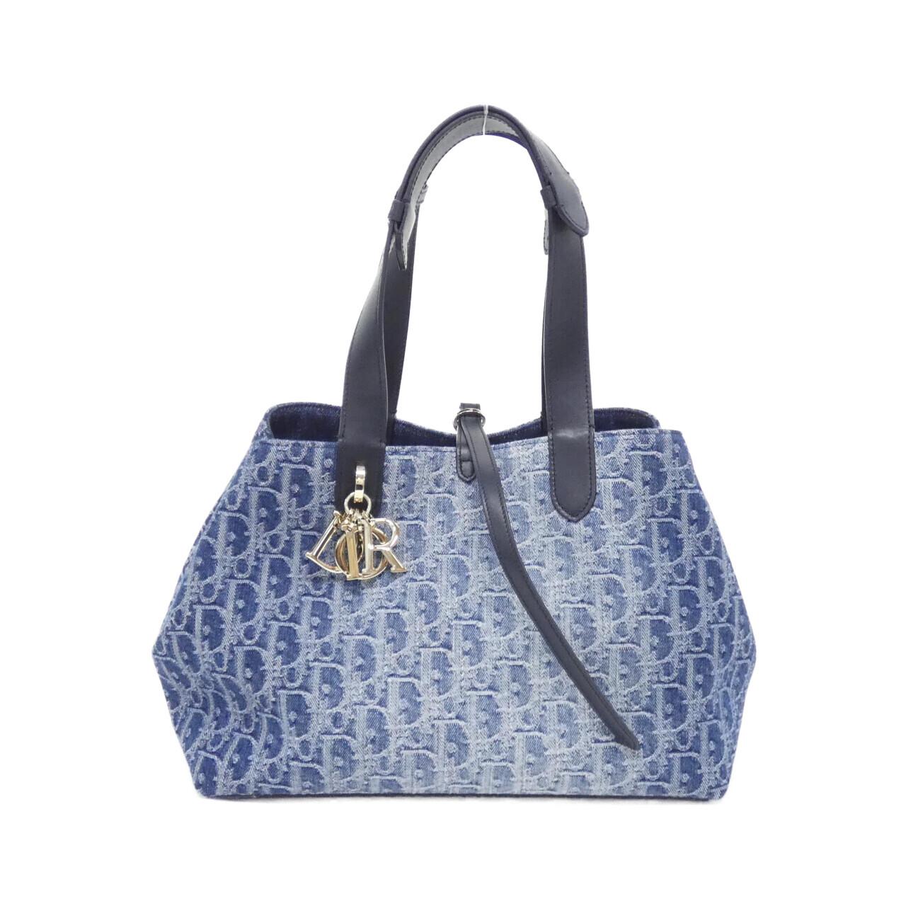 Dior Christian Toujours Oblique Bag Denim Travel Bag